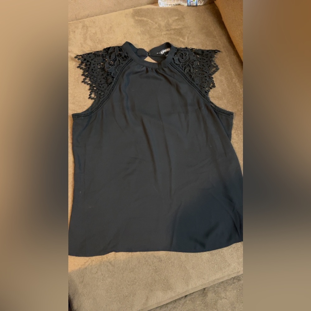 Express cut out back tank top
